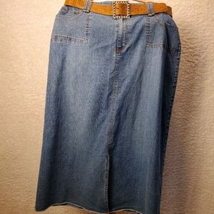 Women Denim Jean 5 pocket skirt